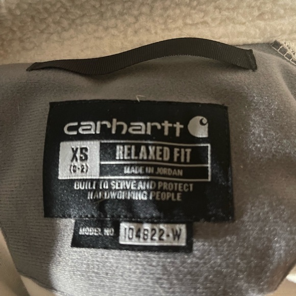 Carhartt White and Brown Fleece Pullover(57) - Picture 4 of 6